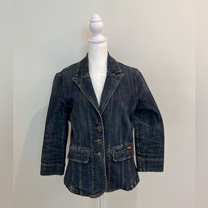 Vertigo Denim Fitted Blazer L